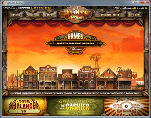 Screenshot of High Noon Casino Lobby